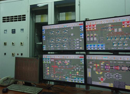 The turbine set operator’s workplace